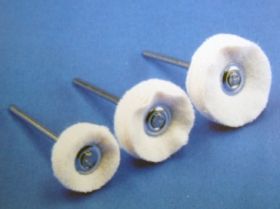 Miniature brushes (MB-H),discs -  cotton cloth (calico)